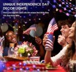 Patriotic 10FT LED Flag Lights for 4th of July