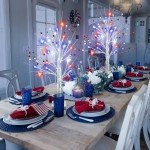 24" Lighted Patriotic Tree for 4th of July