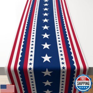 Patriotic USA Stars Table Runner for 4th of July
