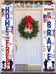 Patriotic Soldier Porch Sign for 4th of July
