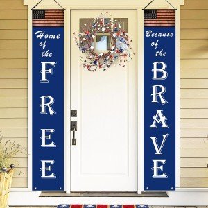 4th of July Hanging Porch Door Banner