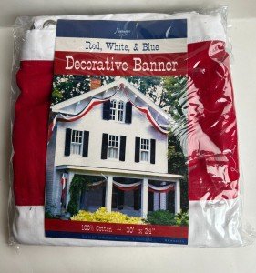 Red, White & Blue 4th of July Banner - 30' x 24