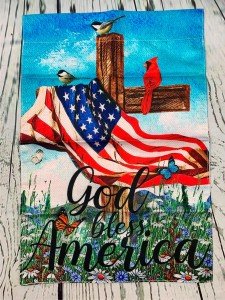 Patriotic God Bless America Garden Flag - 12x18
