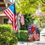 Patriotic Cardinal Garden Flag for 4th of July