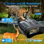 4K Night Vision Goggles with HD Screen & 8X Zoom