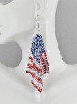 USA Flag Metal Mesh Earrings for 4th of July