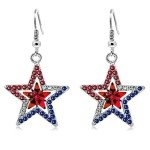Stars and Stripes Heart Earrings for July 4th