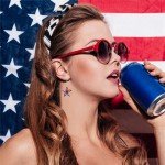 Stars and Stripes Heart Earrings for July 4th