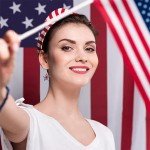 Stars and Stripes Heart Earrings for July 4th