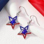 Stars and Stripes Heart Earrings for July 4th