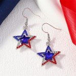 Stars and Stripes Heart Earrings for July 4th