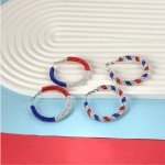 American Flag Hoop Earrings for 4th of July