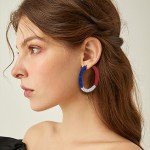 American Flag Hoop Earrings for 4th of July