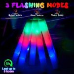 90 Pack Colorful LED Glow Sticks for Celebrations