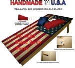 Patriotic American Flag Cornhole Game with Bags
