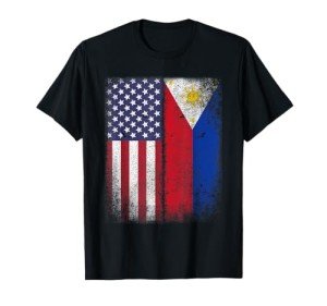 Filipino Roots USA Flag T-Shirt