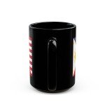 Filipino American Flag Black Coffee Mug