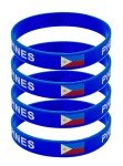 Philippines Flag Rubber Bracelets - 4 Pack