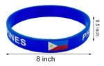 Philippines Flag Rubber Bracelets - 4 Pack
