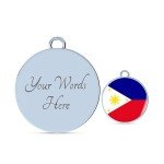 Philippine Flag Bracelet in Stainless Steel or Gold
