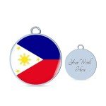 Philippine Flag Bracelet in Stainless Steel or Gold
