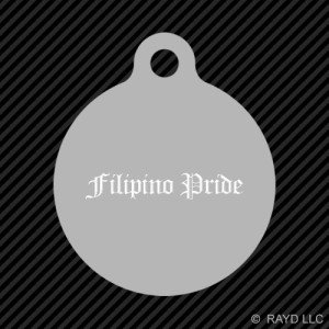 Filipino Pride Round Keychain in Various Colors