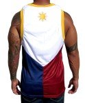 Filipino Flag Jersey Shirt with Ribbed Collar