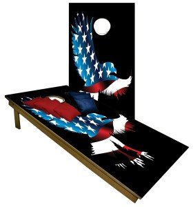 USA Flag Cornhole Game Set with Bags