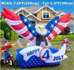 7.2FT Inflatable Flying Eagle for 4th of July
