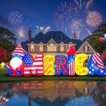 10FT Inflatable 4th of July Yard Decoration with Lights