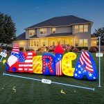 10FT Inflatable 4th of July Yard Decoration with Lights