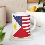 Filipino American Flag Ceramic Mug - 11oz & 15oz
