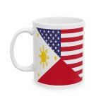 Filipino American Flag Ceramic Mug - 11oz & 15oz