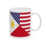 Filipino American Flag Ceramic Mug - 11oz & 15oz