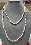 Vintage White Filipino Necklace - 54" Long