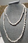 Vintage White Filipino Necklace - 54" Long