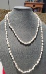 Vintage White Filipino Necklace - 54" Long