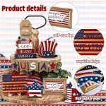 12-Piece Patriotic Tiered Tray Decor Set