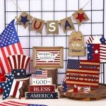 12-Piece Patriotic Tiered Tray Decor Set
