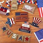 12-Piece Patriotic Tiered Tray Decor Set