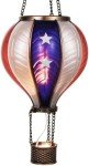 Patriotic Hot Air Balloon Solar Garden Lantern