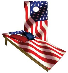 Patriotic American Flag Cornhole Game Set