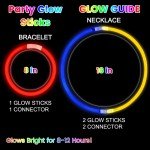 100 Pack 8" Glow Sticks for 4th of July