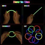 100 Pack 8" Glow Sticks for 4th of July