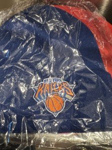 NY Knicks Filipino Flag Beanie Hat in Blue/Orange