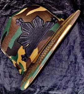 Philippines Flag Hat with Camo Brim Design