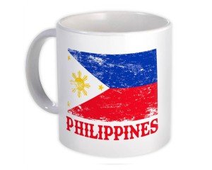 Filipino Expat Patriotic Mug with Distressed Flag
