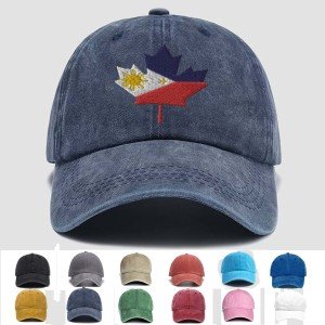 Maple Leaf Embroidered Hat - Filipino Canadian Design