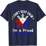 Filipina Pride T-Shirt with Philippines Flag Design