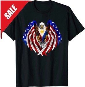 Filipino American Eagle Flag Design T-Shirt